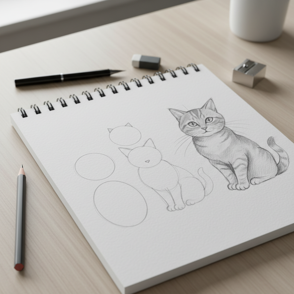 Õpetus: Kuidas joonistada kassi vaid mõne minutiga